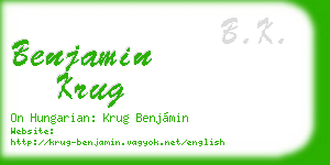 benjamin krug business card